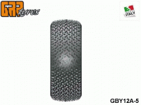GRP-Tyres GBY12A 1:8 BU - CAYMAN - A Soft - Closed Cell Insert - Mounted on Closed Yellow Wheel (1-Pair) 5-pack UPC: 802032725571 EAN: 8020327255718