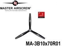 1141 MA-3B10x70R01 Master Airscrew Multi Rotor Propellers Only 3-Blade 10-inch x 7-inch - 254mm x 177.8mm Rev.-Pusher MA By Diam (inch) - 08 - 10 Propellers