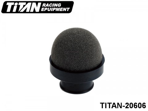 TITAN-20606 Round Racing Air Filter (Fits with 1-8On-Road INS-BOX) Color: Black